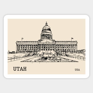 Utah State USA Sticker